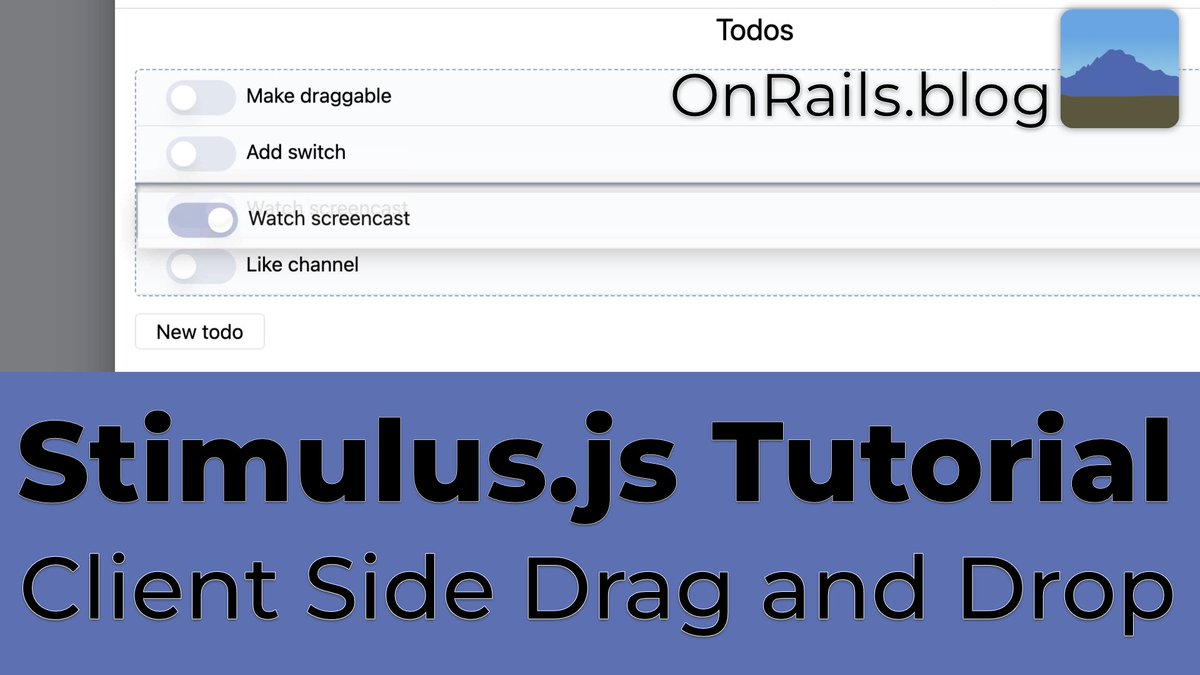 OnrailsJohn's tweet image. Two Drag and Drop video tutorials which really help show how interactive Rails/HOTWire/Stimulus can be with a simple JavaScript controller. Client side: youtu.be/riBrFASNaHs Server side: youtu.be/NuWWk6iWgwg Original post: onrails.blog/2024/03/08/hot…