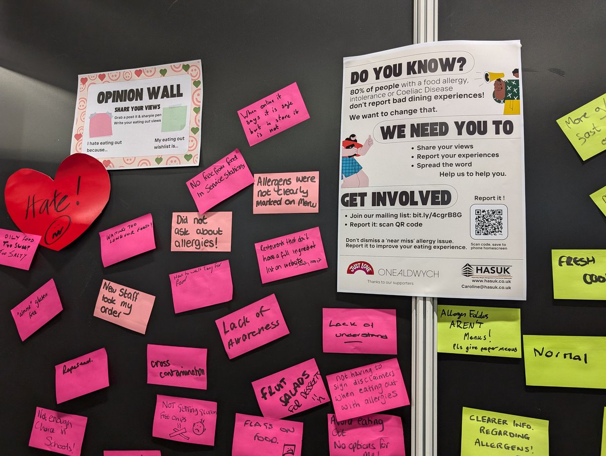 BeyondBamboo's tweet image. Great to see the allergy opinion wall by @FoodAllergyAW part of #HASUK @AllergyShow today! Pop to M2 near kitchen demo to have your say &amp;amp; enter their prize draw 👍