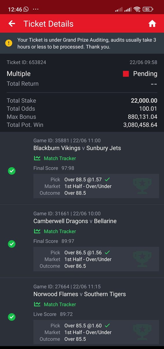 FINALLY!!! 100+ Odds Boom 💥💥🔥✅✅✅✅

This has been long overdue 😭 

Drop your winning tickets guys

500K GIVEAWAY TODAY! Give Me Over 500 Reposts.
