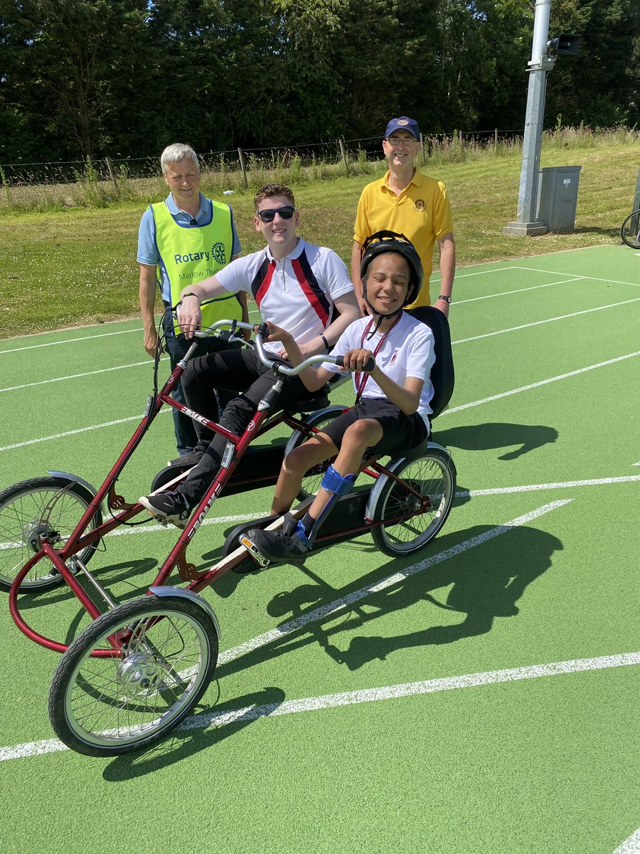 StonyDean's tweet image. A big thank you to @ActiveInTheComm for the Foundation department’s adapted cycling day with @MarlowWheels4Al and @Rotary Marlow #communitysport