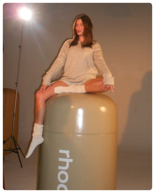 a bit of bts 🧃🎀 saves from our pocket blush shoot. pocket blush and the summer peptide lip tints + cases launch only at rhodeskin.com 🫶