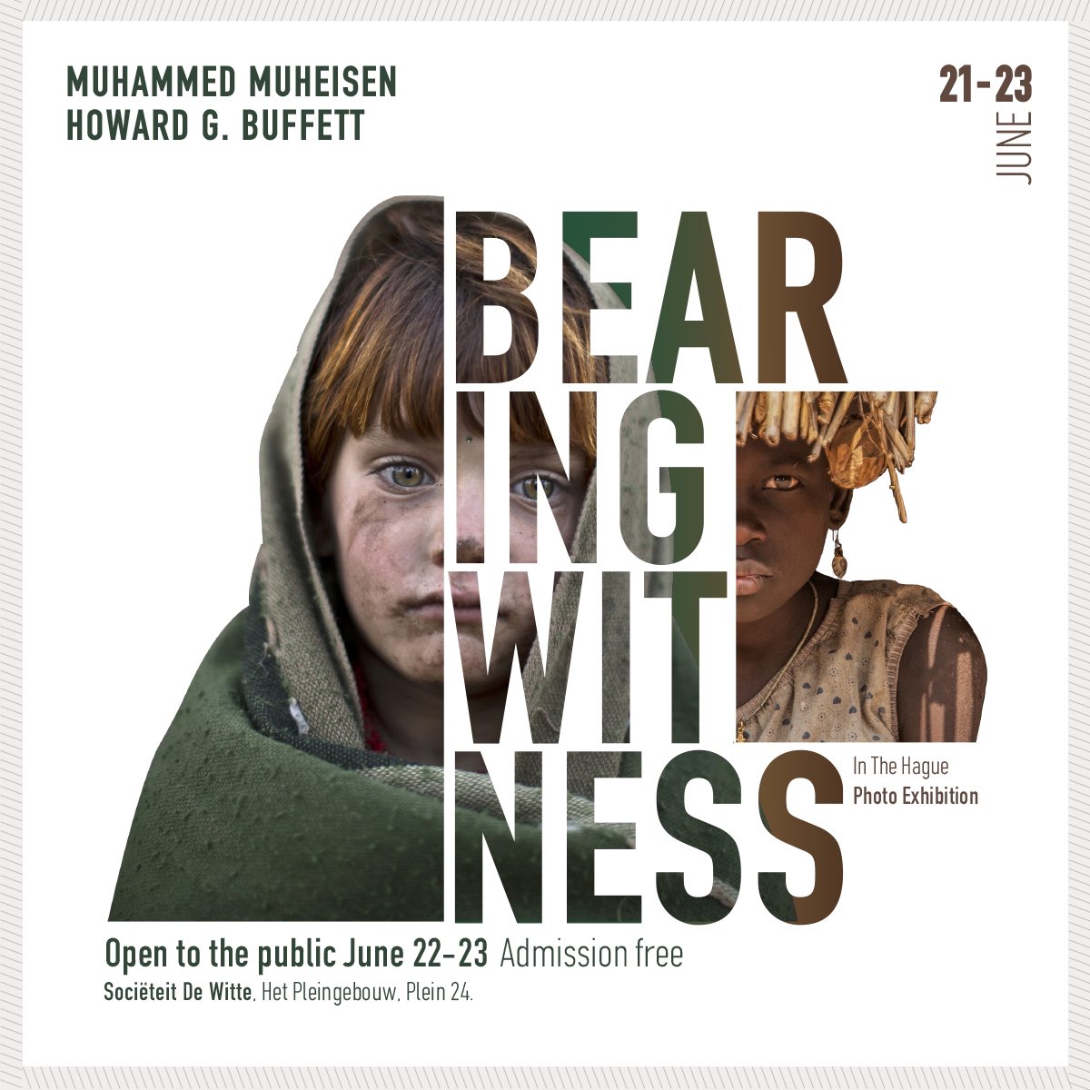 If you are in The Hague, The Netherlands, make sure to visit “Bearing Witness” photo exhibition by Muhammed Muheisen and Howard G. Buffett at Sociëteit De Witte today and tomorrow. everydayrefugees.org/bearing-witnes…