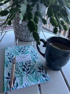 SallyJLotz's tweet image. A great way to start the day. Coffee and my journal. #Iamwriting #writingtips #howtowrite #coffeelove