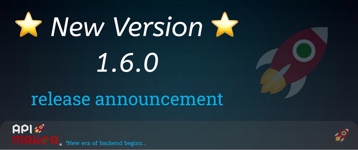 api_maker's tweet image. 🚀 We are excited to announce API Maker release: 1.6.0

👉 [BUG]: Convert _id to valid Object id for executeQuery system API.

👉 [BUG]: ISO dates should be automatically converted to valid date for generated APIs.

👉 [Imorovements]: Running commands for mongodb support added.…
