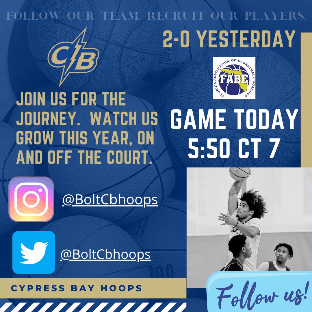 Please share. We work hard to promote our kids:)

If you are in Gainesville <a href="/FABCHoops/">FABC Hoops</a>  event come check us out. 2-0 and ready for game 3. High Level players who understand the game.  5:50 Ct, 7
<a href="/HoopExchange/">Scott Golden</a> <a href="/miamidadebb/">Mia High School Bask</a> <a href="/PBCBBallForum/">#PBCHOOPS</a> <a href="/RossVDG14/">Ross Van De Griek OTR</a> <a href="/prephoopsfl/">Prep Hoops Florida</a> <a href="/STA_Hoops/">Aquinas Basketball by Chief</a>