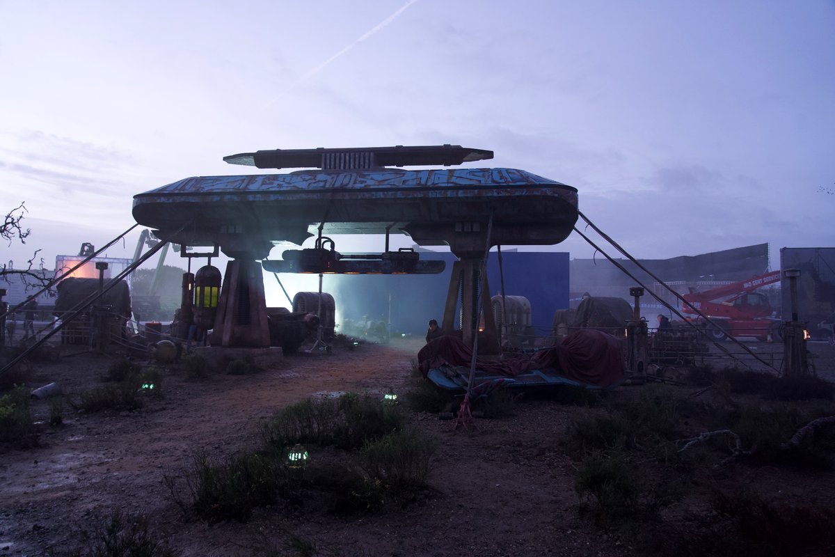 Sun is just about to come up. Prepping for shooting the opening sequence. The exotic location of Reading, England. #TheAcolyte #StarWars