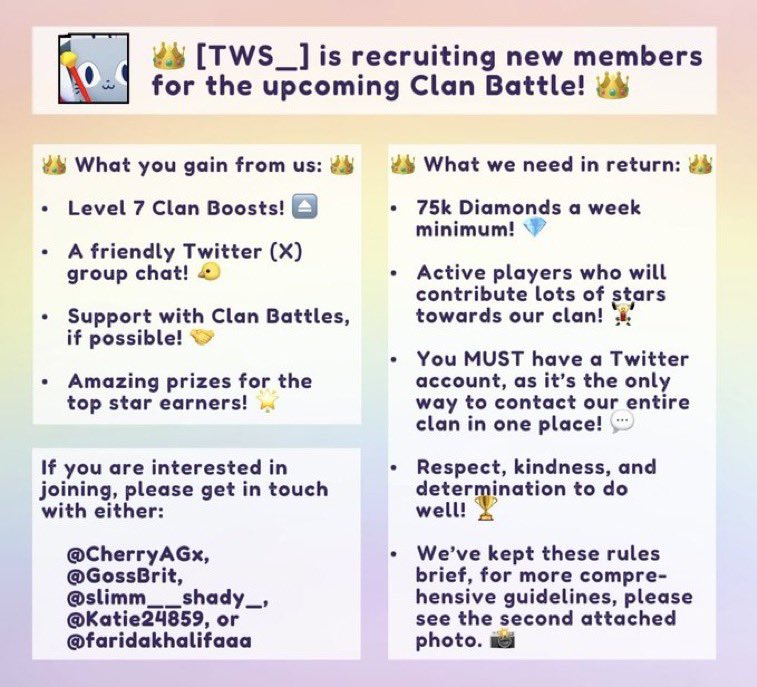 *UPDATED* 
 [TWS_] is looking to add new ~Active~ members!! 
comment below if you are interested in joining!! ☺️
<a href="/adopt_amanda/">AmandaPlayzAdoptMe / AdultGamer Grandma of 8</a> <a href="/CherryAGx/">Cherry</a> <a href="/faridakhalifaaa/">Jack</a> <a href="/slimm__shady_/">💜🫰🏽💜</a> <a href="/Katie24859/">K</a> 
#petsimulator99 #petsim99 #PetSimClanBattle