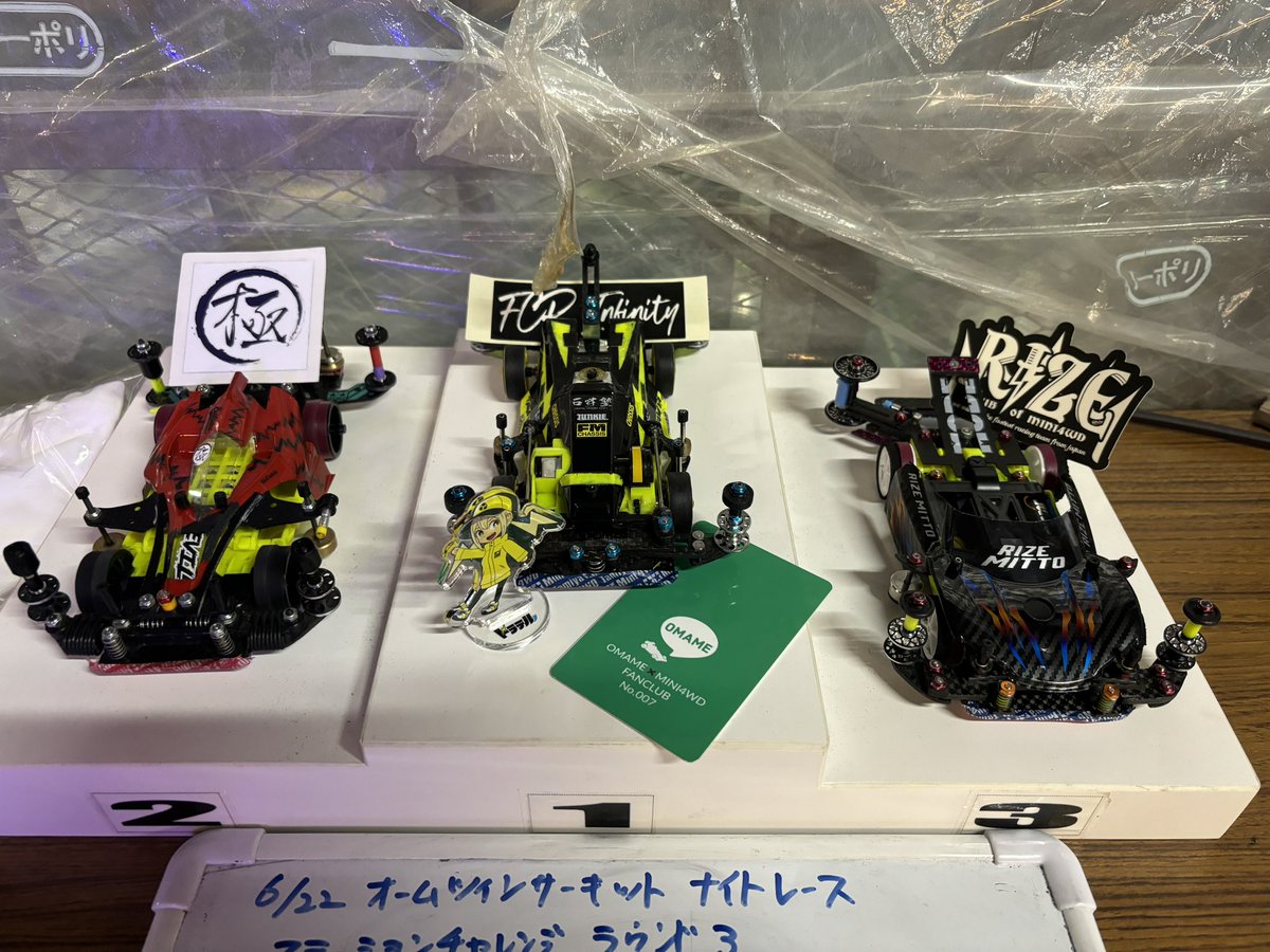 MITTO_STRC's tweet image. 今日はツインナイトレース✨専務クラス予選敗退🥲オープン3位🥉でした‼️また次に向けて頑張りまーす⭐️サッサさん、店長ありがとうございました🙇‍♀️
＃ミニ四駆