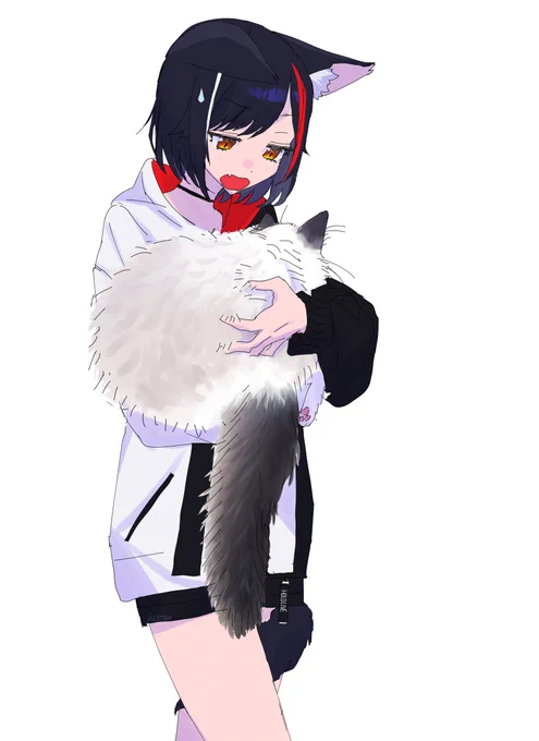 朝の猫ゲロ報告感謝 #みおーん絵 