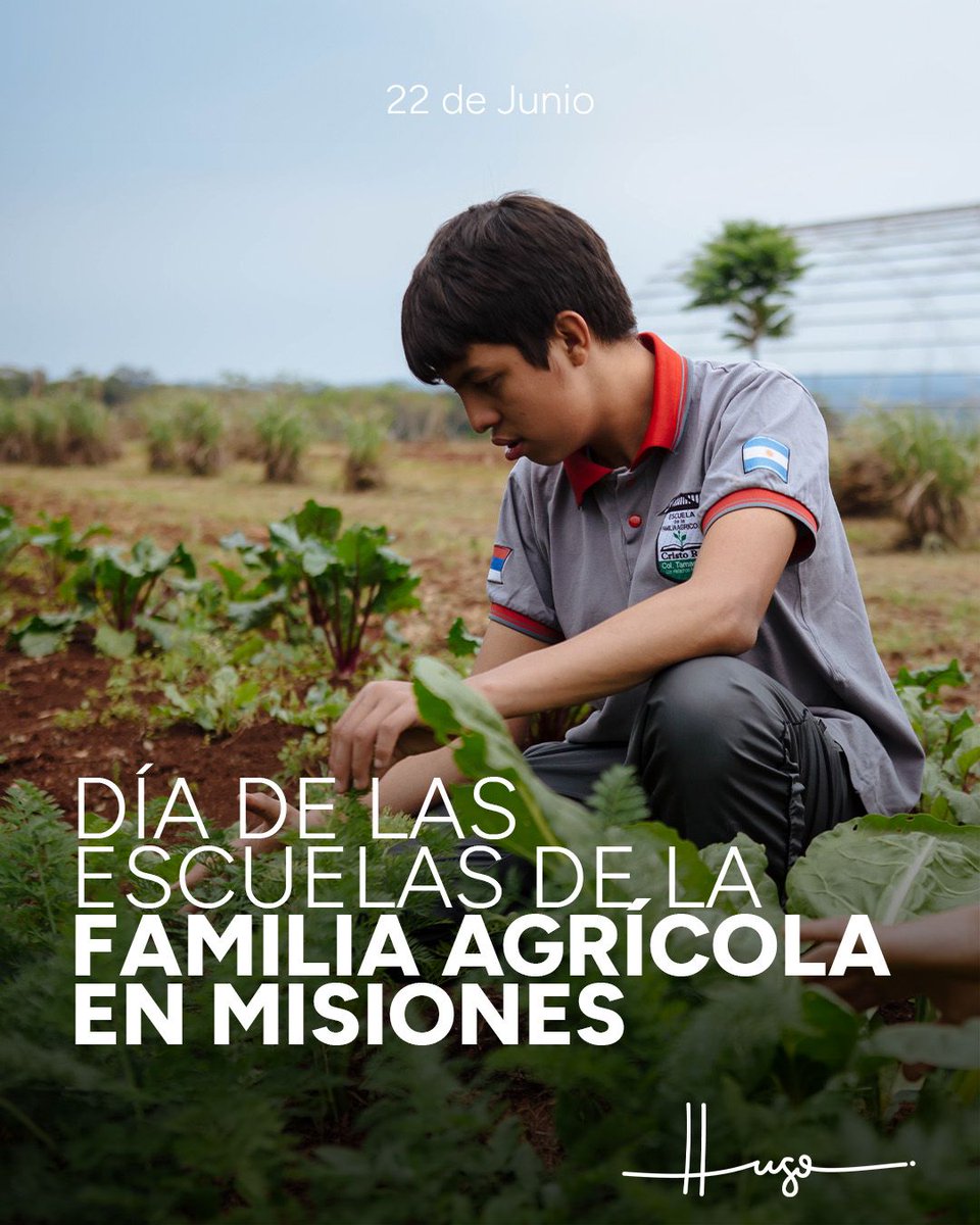 Hoy celebramos y reconocemos el esfuerzo y la dedicación del personal docente, no docente, familias y alumnos de las EFA misioneras, verdadero motor del presente y futuro de nuestras chacras. 💪🏻 ¡Felicitaciones por su invaluable labor!