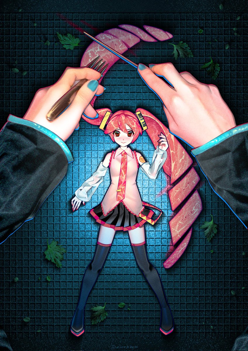 zontik2404's tweet image. ❤🩵 #重音テト #初音ミク
💝🖤 #イラスト #雑音ミク