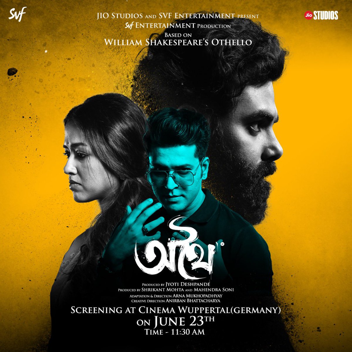 SVF (@svfsocial) on Twitter photo #Athhoi āĻāĻŦāĻžāϰ āĻŦāĻŋāĻĻā§āĻļā§āϰ āĻŽāĻžāĻāĻŋāϤ⧠!
ā§¨ā§Š āĻļā§ āĻā§āύ āϏāĻāĻžāϞ ā§§ā§§:ā§Šā§Ļ-āĻ, āĻ
āĻĨā§āϰ special screening āĻšāϤ⧠āĻāϞā§āĻā§ āĻāĻžāϰā§āĻŽāĻžāύāĻŋāϰ Cinema Uppertal-āĻāĨ¤
Film directed by #ArnaMukhopadhyay, creative director <a href="/AnirbanSpeaketh/">Anirban Bhattacharya</a>
<a href="/sohinisarkar01/">Sohini Sarkar</a> <a href="/roy_ditipriya02/">Ditipriya Roy</a> <a href="/Amitseieka90/">Amit Chatterjee</a> <a href="/suvadipguha/">subhadeep guha</a> <a href="/jiostudios/">Jio Studios</a> <a href="/SVFMusic/">SVFMusic</a> #Athhoi āĻāĻŦāĻžāϰ āĻŦāĻŋāĻĻā§āĻļā§āϰ āĻŽāĻžāĻāĻŋāϤ⧠!
ā§¨ā§Š āĻļā§ āĻā§āύ āϏāĻāĻžāϞ ā§§ā§§:ā§Šā§Ļ-āĻ, āĻ
āĻĨā§āϰ special screening āĻšāϤ⧠āĻāϞā§āĻā§ āĻāĻžāϰā§āĻŽāĻžāύāĻŋāϰ Cinema Uppertal-āĻāĨ¤
Film directed by #ArnaMukhopadhyay, creative director <a href="/AnirbanSpeaketh/">Anirban Bhattacharya</a>
<a href="/sohinisarkar01/">Sohini Sarkar</a> <a href="/roy_ditipriya02/">Ditipriya Roy</a> <a href="/Amitseieka90/">Amit Chatterjee</a> <a href="/suvadipguha/">subhadeep guha</a> <a href="/jiostudios/">Jio Studios</a> <a href="/SVFMusic/">SVFMusic</a>