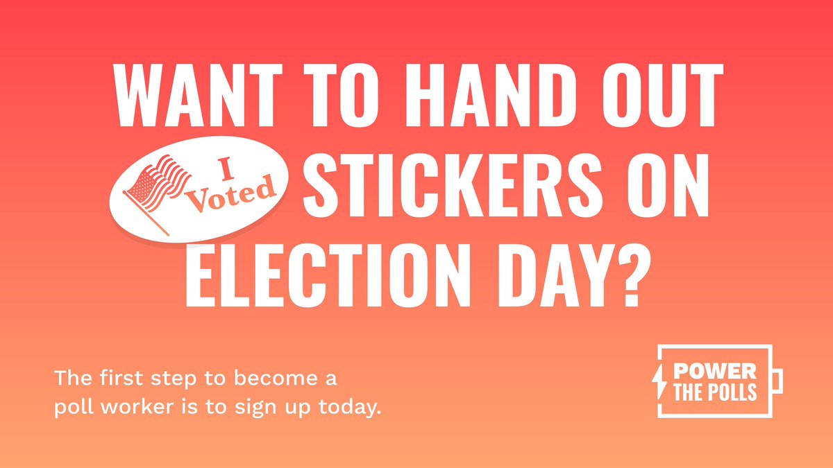PowerThePolls's tweet photo. Every voter should be able to have an easy and efficient experience at the polls. Sign up at https://t.co/kTI9EGrTJU and help ensure our elections are accessible and run as smoothly as possible. https://t.co/f8c5e1jybi
