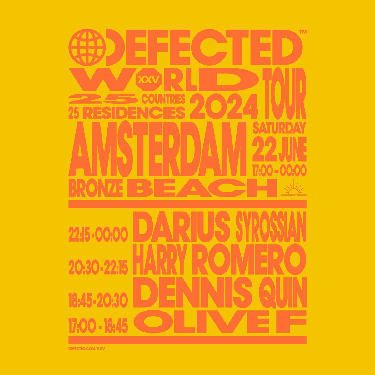 Defected Records (@defectedrecords) on Twitter photo TODAY IN AMSTERDAM 🥳🇳🇱
🏖️ Bronze Beach
🎧 Olive F, @DennisQuin, <a href="/HarryRomero_/">Harry Romero</a> & <a href="/DariusSyrossian/">Darius Syrossian</a>
🎟️ SOLD OUT!
Let’s groove… TODAY IN AMSTERDAM 🥳🇳🇱
🏖️ Bronze Beach
🎧 Olive F, @DennisQuin, <a href="/HarryRomero_/">Harry Romero</a> & <a href="/DariusSyrossian/">Darius Syrossian</a>
🎟️ SOLD OUT!
Let’s groove…