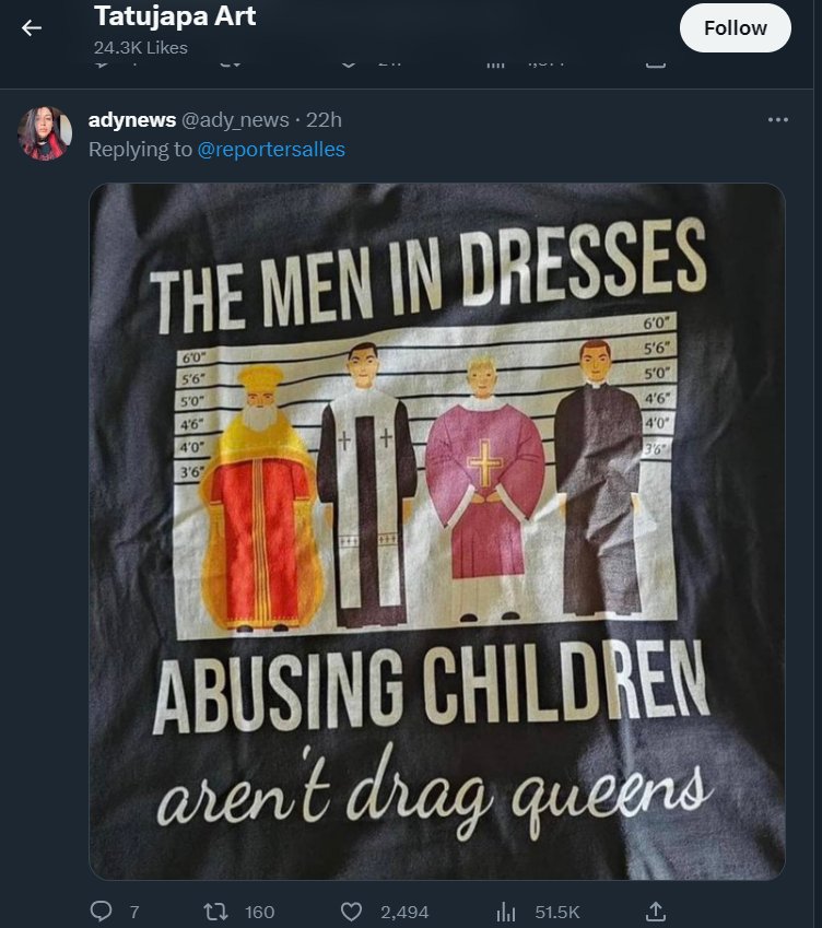 Catholic_Esix's tweet photo. If you are Catholic, please unfollow and block @Tatujapa 

They hate you and don't want to have anything to do with you. And honestly neither should you https://t.co/zXYyVa097N