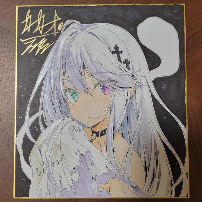 明日の北海道COMITIA19で出品する描きおろし色紙です!!  オークション形式で販売致しますので、よろしくお願い致します!!  大サイズ:10000～ 中サイズ:5000～