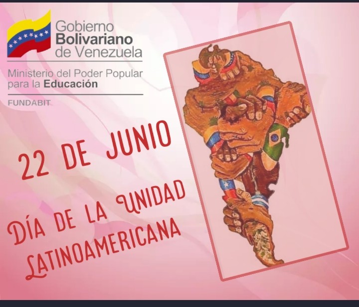 #22jun Día de la Unidad Latinoamericana...
<a href="/_LaAvanzadora/">Yelitze Santaella</a> <a href="/EleamerAbdala/">Eleamer Elkatrib</a> 
<a href="/Dimary08/">D!mary_Anzola</a> 
<a href="/Fundabit_/">FundabitOficial</a> 
<a href="/Fundabit_/">FundabitOficial</a>