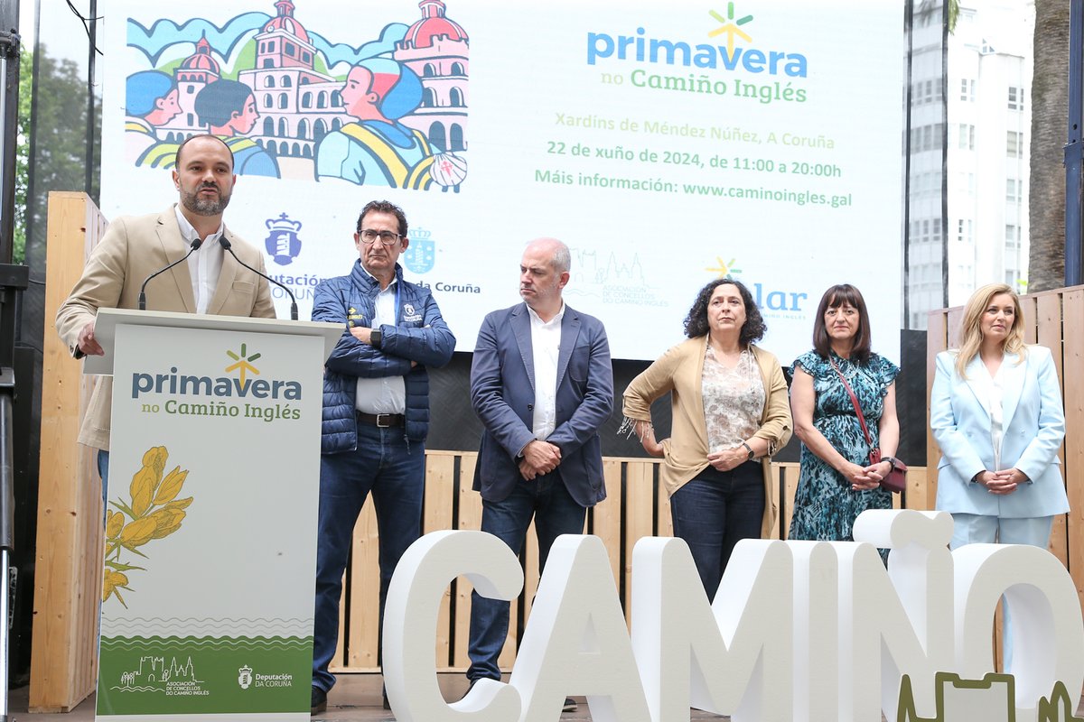 ✅ A <a href="/Depucoruna/">Deputación da Coruña</a> promove a historia, a cultura e os sabores do Camiño Inglés na Coruña.

📍 Durante a xornada, a feira Primavera no Camiño Inglés reúne nos Xardíns de Méndez Núñez aos 18 concellos polos que discorre este itinerario xacobeo.

ℹ️ Máis info: dacoruna.gal/novas/ficha-no…