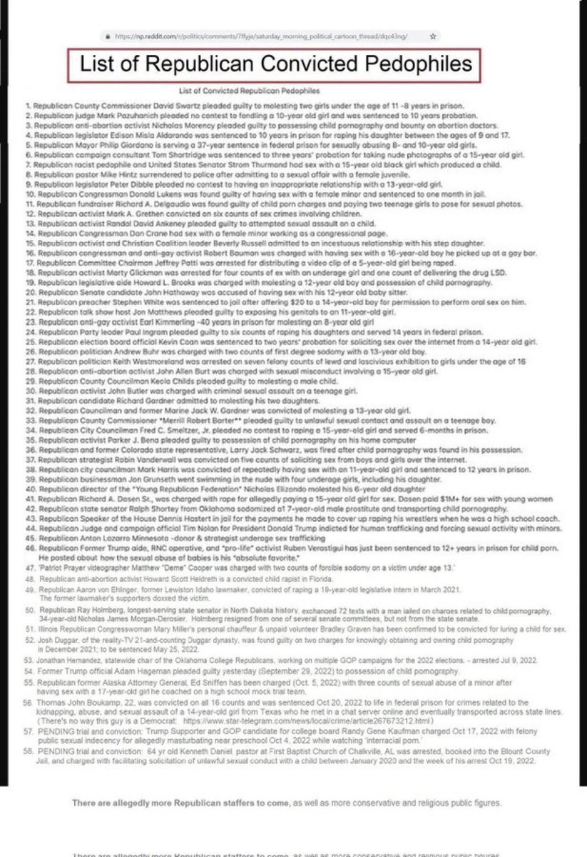 TheTribune2020's tweet image. Why are there so many Pedophiles in the Republican Party. 👺💩 #Pedophiles #GOPPredators #LockThemUpNOW