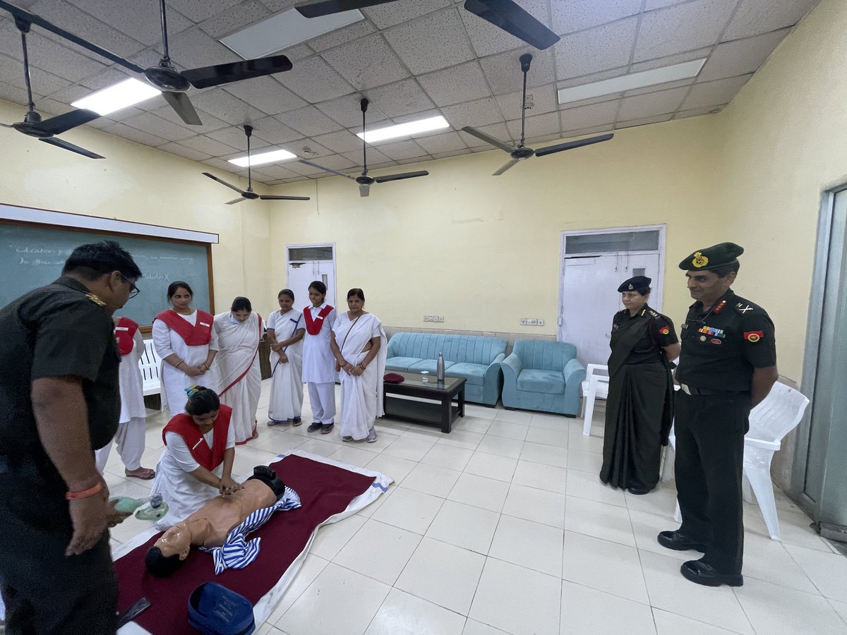 Lt Gen Ajith Nilakantan, Cmdt AHRR lauded effort of TT School for their continued effort towards training ward staff in BLS, First aid and soft skills. The workshops conducted at 'Kaushal' Skills Lab of TT School at AHR&amp;R with the help of Dept of Anesthesia &amp; Family Wing Matron.