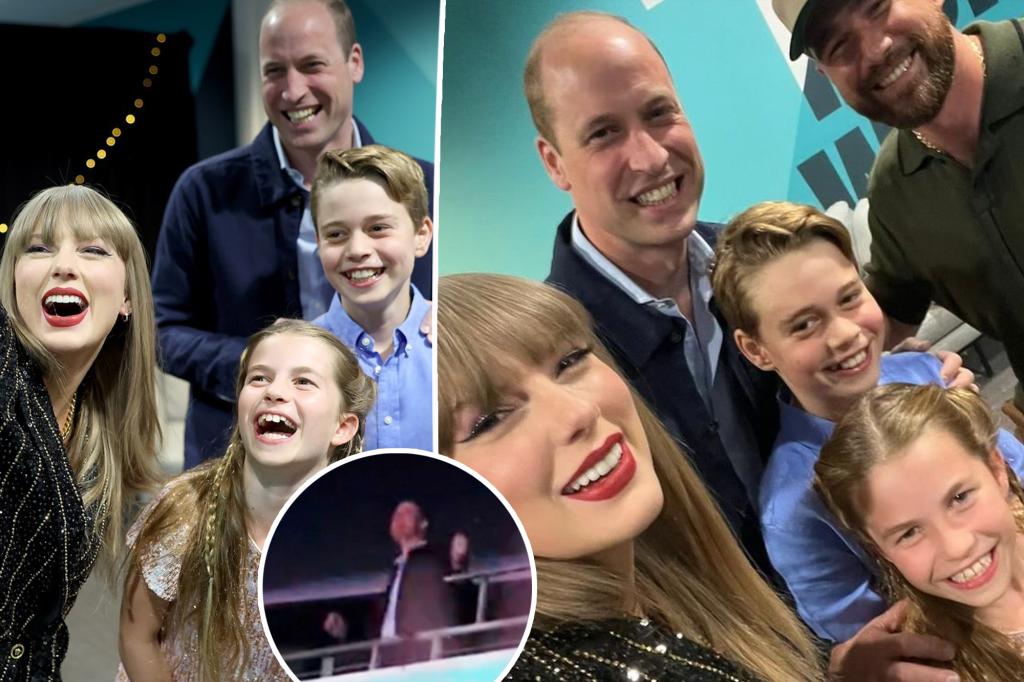 Prince William dances to 'Shake It Off' at Taylor Swift's Eras Tour in  London with Prince George, Princess Charlotte https://t.co/uwM66Q1kSg