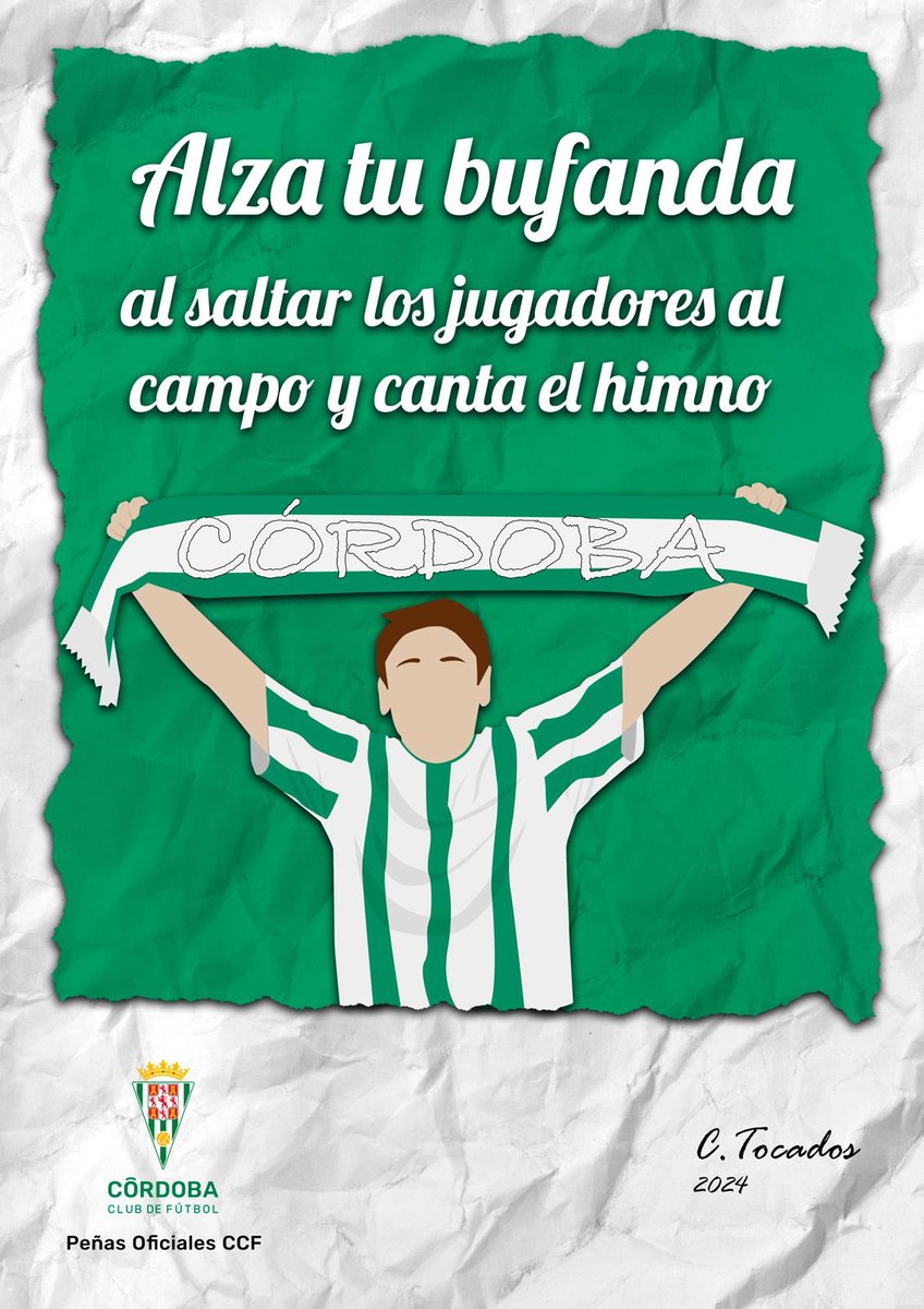 Peñas Oficiales Córdoba CF (@penasccf) on Twitter photo 🏟️ 𝗘𝗹 𝗔𝗿𝗰𝗮́𝗻𝗴𝗲𝗹 será mañana 𝗨𝗡𝗔 𝗖𝗔𝗟𝗗𝗘𝗥𝗔
Por ello, ¡𝘢𝘭𝘻𝘢 𝘵𝘶 𝘣𝘶𝘧𝘢𝘯𝘥𝘢 𝘢𝘭 𝘴𝘢𝘭𝘵𝘢𝘳 𝘭𝘰𝘴 𝘫𝘶𝘨𝘢𝘥𝘰𝘳𝘦𝘴 𝘢𝘭 𝘤𝘢𝘮𝘱𝘰 𝘺 𝘤𝘢𝘯𝘵𝘢 𝘦𝘭 𝘩𝘪𝘮𝘯𝘰!
🖼️ Cartel obra de <a href="/tok2_f1/">carlostok2 ۞</a> (<a href="/Inter_CCF/">Peña La Internacional</a>)
#CórdobaBarçaAtlètic | #EstamosVolviendo 🏟️ 𝗘𝗹 𝗔𝗿𝗰𝗮́𝗻𝗴𝗲𝗹 será mañana 𝗨𝗡𝗔 𝗖𝗔𝗟𝗗𝗘𝗥𝗔
Por ello, ¡𝘢𝘭𝘻𝘢 𝘵𝘶 𝘣𝘶𝘧𝘢𝘯𝘥𝘢 𝘢𝘭 𝘴𝘢𝘭𝘵𝘢𝘳 𝘭𝘰𝘴 𝘫𝘶𝘨𝘢𝘥𝘰𝘳𝘦𝘴 𝘢𝘭 𝘤𝘢𝘮𝘱𝘰 𝘺 𝘤𝘢𝘯𝘵𝘢 𝘦𝘭 𝘩𝘪𝘮𝘯𝘰!
🖼️ Cartel obra de <a href="/tok2_f1/">carlostok2 ۞</a> (<a href="/Inter_CCF/">Peña La Internacional</a>)
#CórdobaBarçaAtlètic | #EstamosVolviendo