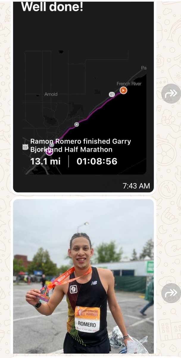 coach_nmaas's tweet photo. Way to go @ParksideTFXC alumn and current Parkside Pine, Ramon Romero on your first 1/2 marathon! Much more to come soon. #ParksidePines https://t.co/XY1BtASOON
