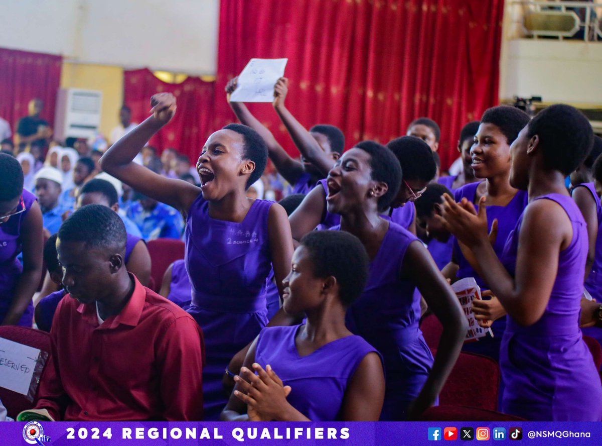 NSMQGhana's tweet image. CENTRAL 

End of Contest

Mfanstiman Girls&apos; SHS: 47pts
Abakrampa SHS: 25pts
T.I. Amass, Ekumfi: 12pts
Twifo Hemang SHTS: 02pts

2024! The year of SYTE!🎉🟣🟣🟣

#NSMQRegionals #NSMQ2024 #Primetime