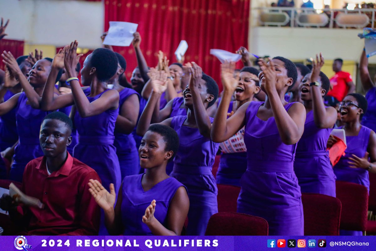 NSMQGhana's tweet image. CENTRAL 

End of Contest

Mfanstiman Girls&apos; SHS: 47pts
Abakrampa SHS: 25pts
T.I. Amass, Ekumfi: 12pts
Twifo Hemang SHTS: 02pts

2024! The year of SYTE!🎉🟣🟣🟣

#NSMQRegionals #NSMQ2024 #Primetime