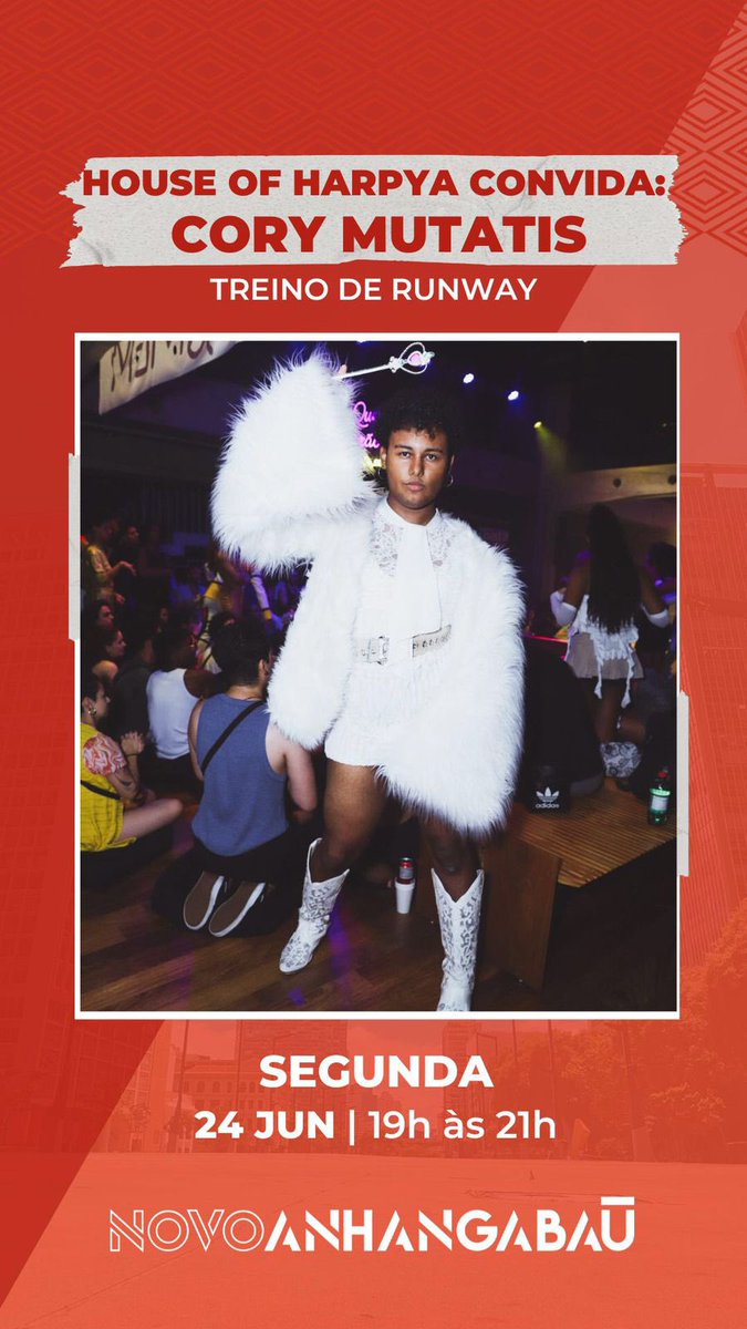 houseofharpya's tweet photo. TOMA MU, TOMA MU, TOMA MURRO NA CARA 

Essa segunda 24/06 treinuxo de runway com Cory Mutatis no anhangabaú. Vai perder boba? 

@bigandsoftheart https://t.co/GNgrDoKws3