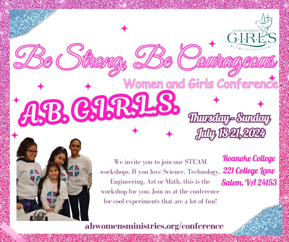 abgirls's tweet image. Join us for cool experiments! Register today at abwomensministries.org/conference
#ABWM #ABYAW #ABGIRLS #science #tech #engineering #art #math #STEAM #strong #courage #fun #goodvibes #workshop #Christian #women #ministry #girls #conference #Virginia #roanoke #va