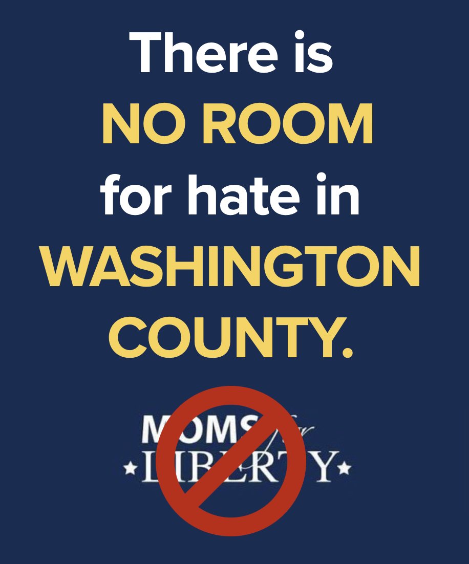 jnorcr's tweet photo. #WashingtonCountyWI #NoRoomforHate #Wisconsin
#MomsforLiberty #RightWingWatch https://t.co/pcSGwIspEy