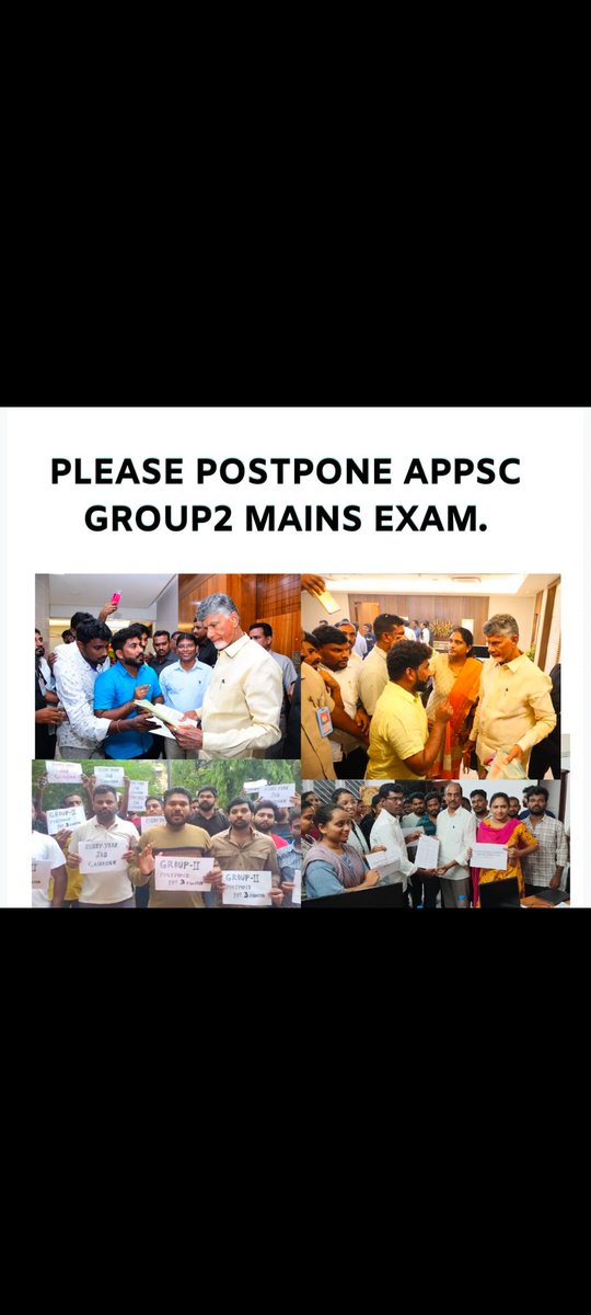 svsvardhan's tweet photo. #PostponeAPGroup2Mains60Days
#APPSC #Group2Mains #PostponeAPPSCGroup2
@ncbn
@naralokesh
@PawanKalyan
@chiranjeevimlc
@JanaSenaParty
@JaiTDP @BJP4Andhra https://t.co/ZI68LVzgzG
