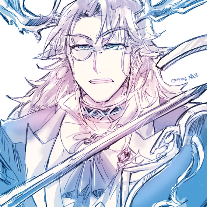 ツェルニー氏 #アークナイツ版深夜の真剣お絵かき60分一本勝負 