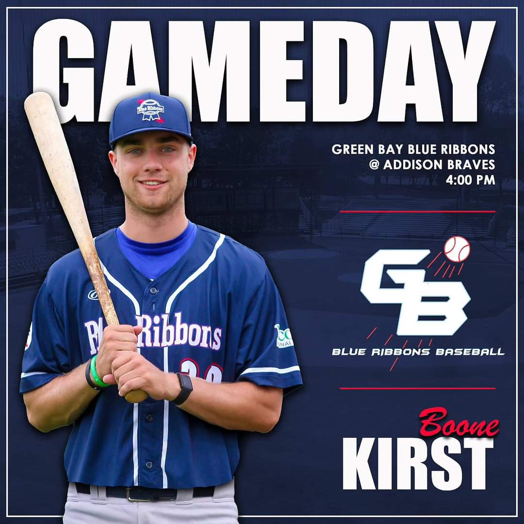 The Blue Ribbons travel to Illinois today to open up a four-game series with the Addison Braves. Game one is scheduled for a 4:00 PM start. #blueribbonsbaseball
