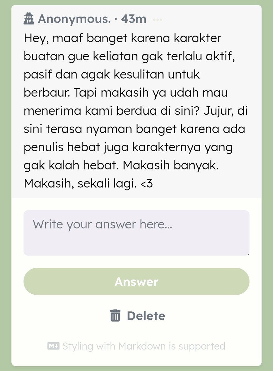 LosingFranco's tweet photo. HEY GAKPAPAA, makasih banyak ya udah join &amp; mencoba berbaur disini. Kapan kapan kita nulis bareng lagi ya sender! Ditunggu OC OC selanjutnya 😋 https://t.co/ScGcU3exHG