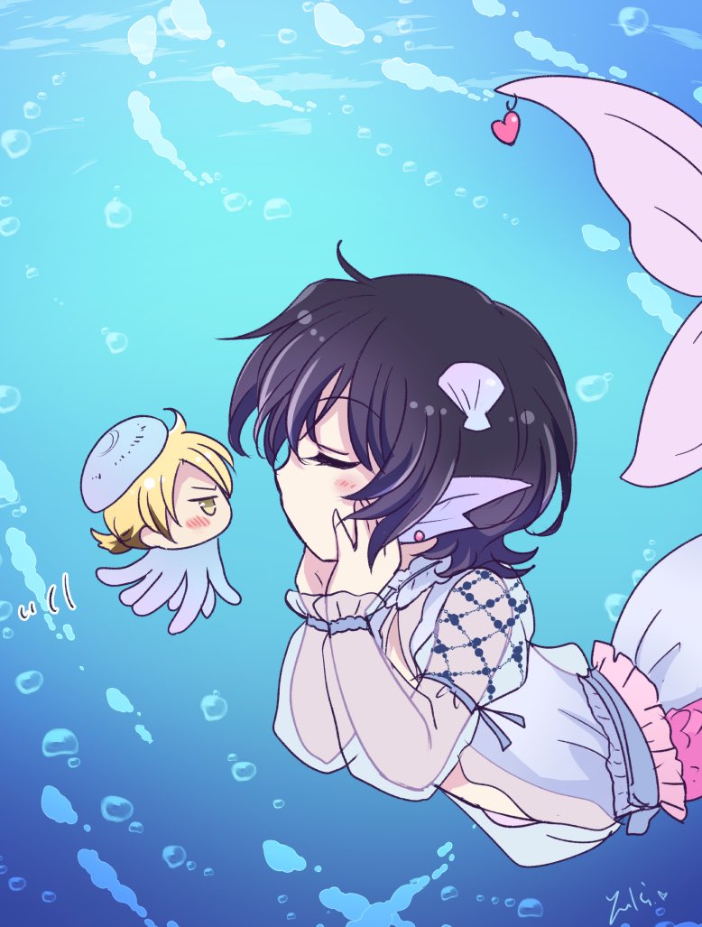 「キス待ち人魚 ( ジュニフェイ )」|ユキ❄️🌸のイラスト