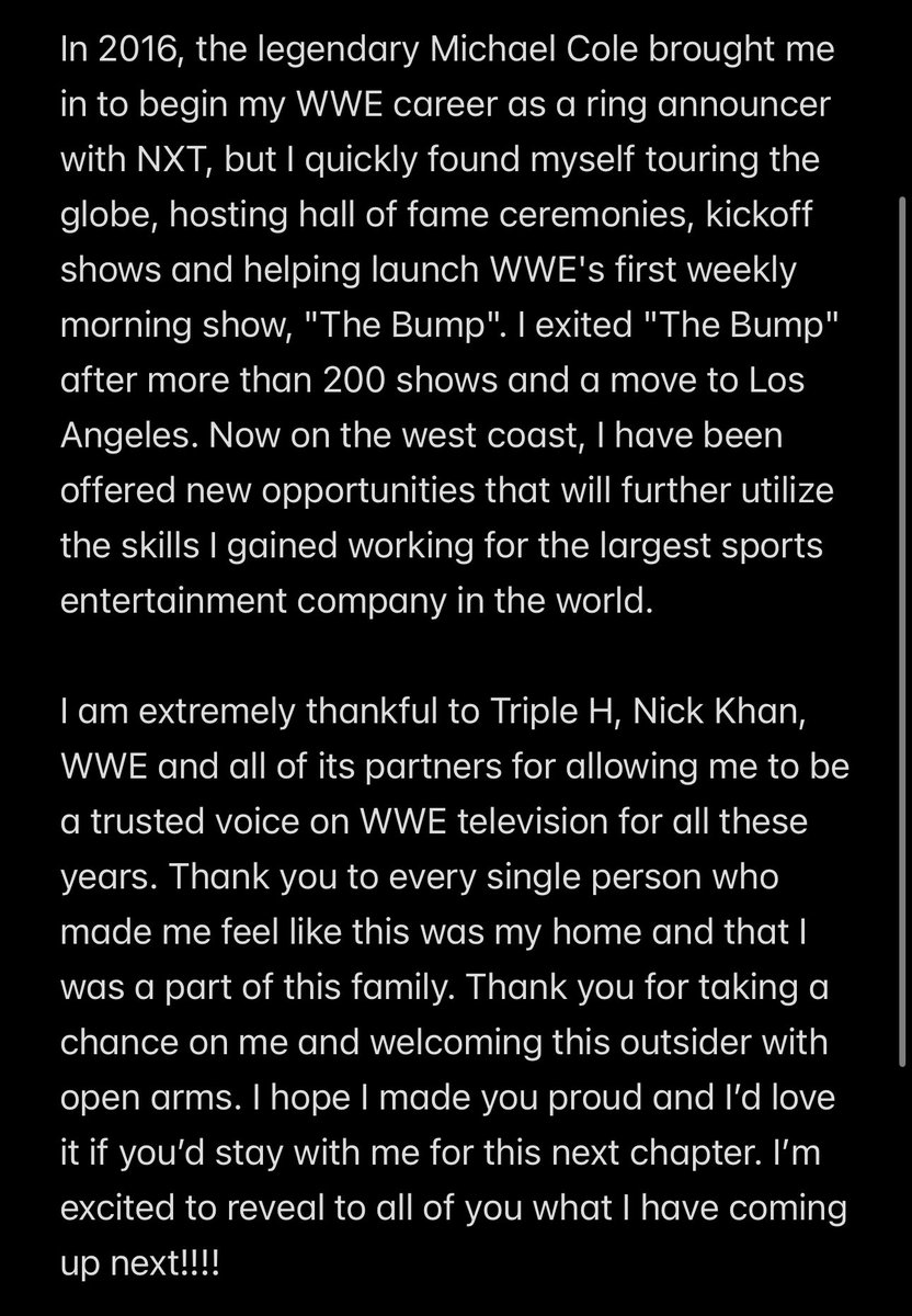 TheKaylaBecker's tweet image. 🥹🥰🙏🏽 THANK YOU @WWE. I 🫶🏽 U 4 EVA !!!