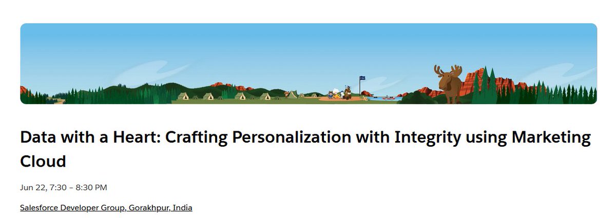 #trailblazercommunity <a href="/sfdevgorakhpur/">Salesforce Developer Group, Gorakhpur, India</a> <a href="/SunnyPatwa98/">Sunny Patwa</a> <a href="/ABHISHE44163964/">ABHISHEK TRIPATHI</a> 
Data with a Heart: Crafting Personalization with Integrity using Marketing Cloud