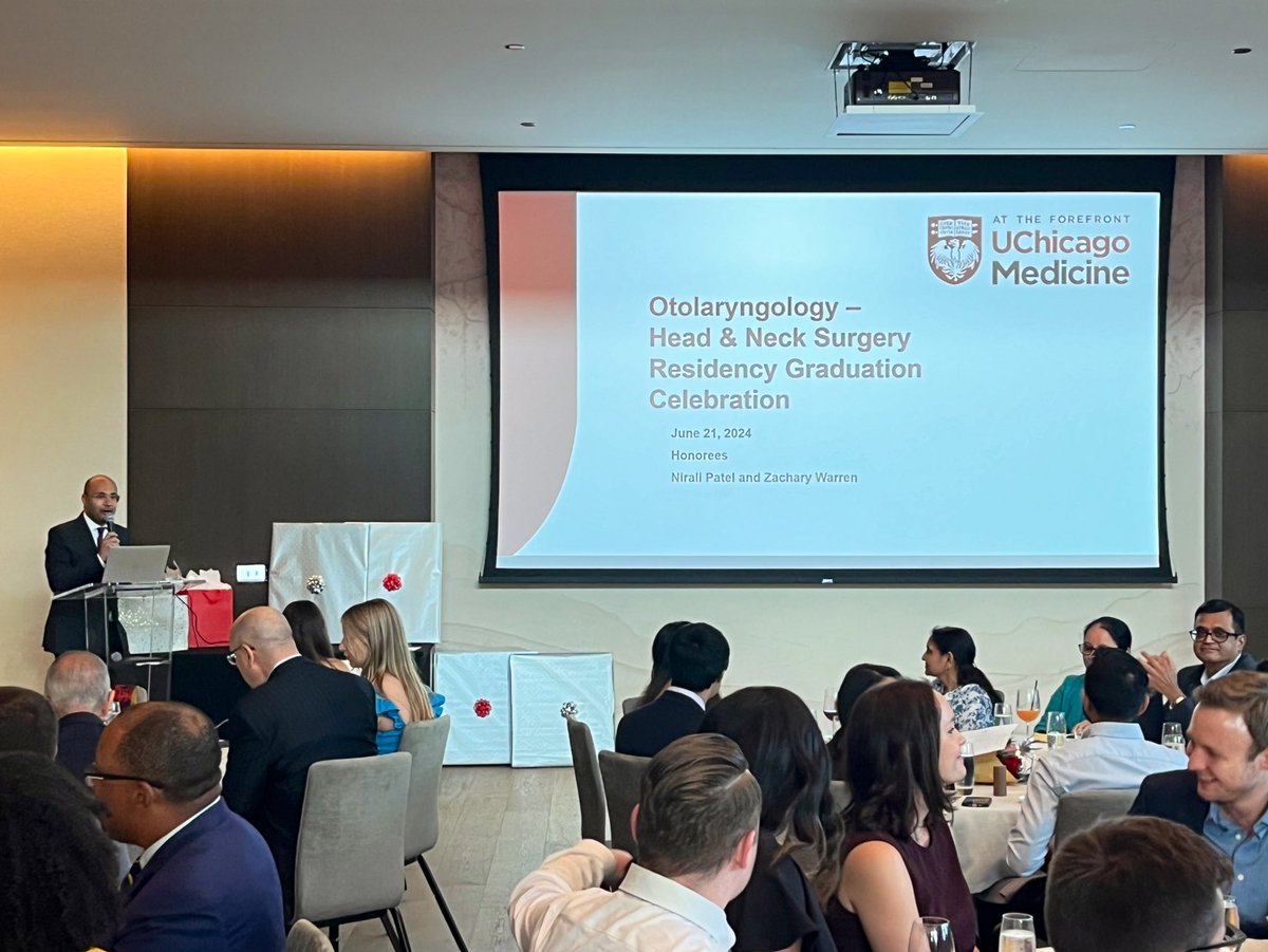 A truly special night celebrating the graduation of our chief residents Drs. Warren and Patel!  They were a special duo who will be sorely missed 🥹 They are both off for fellowship <a href="/EmoryENT/">Emory Otolaryngology</a> and we look forward to their future accomplishments #ENT #Residency #IamOto
