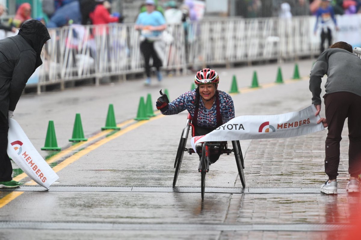 fan1065fm's tweet image. Ivonne Reyes Gomez is the 2024 Grandma’s Marathon Women’s division wheeelchair winner with a time of 1:48:24. #grandmasmarathon #gmas24