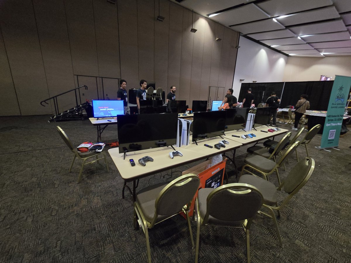 StormRushGaming's tweet photo. The storm has finally arrived for day 1 of @Gameacon. If you're out here attending, feel free to come by the Palm Springs Gaming Lounge and sign up for any and all of our tourneys. We'll be hosting a #SF6 and #SmashBrosUltimate today at 2pm.โ๏ธโ๏ธโ๏ธโ๏ธ
#esports https://t.co/K6a5Osehse