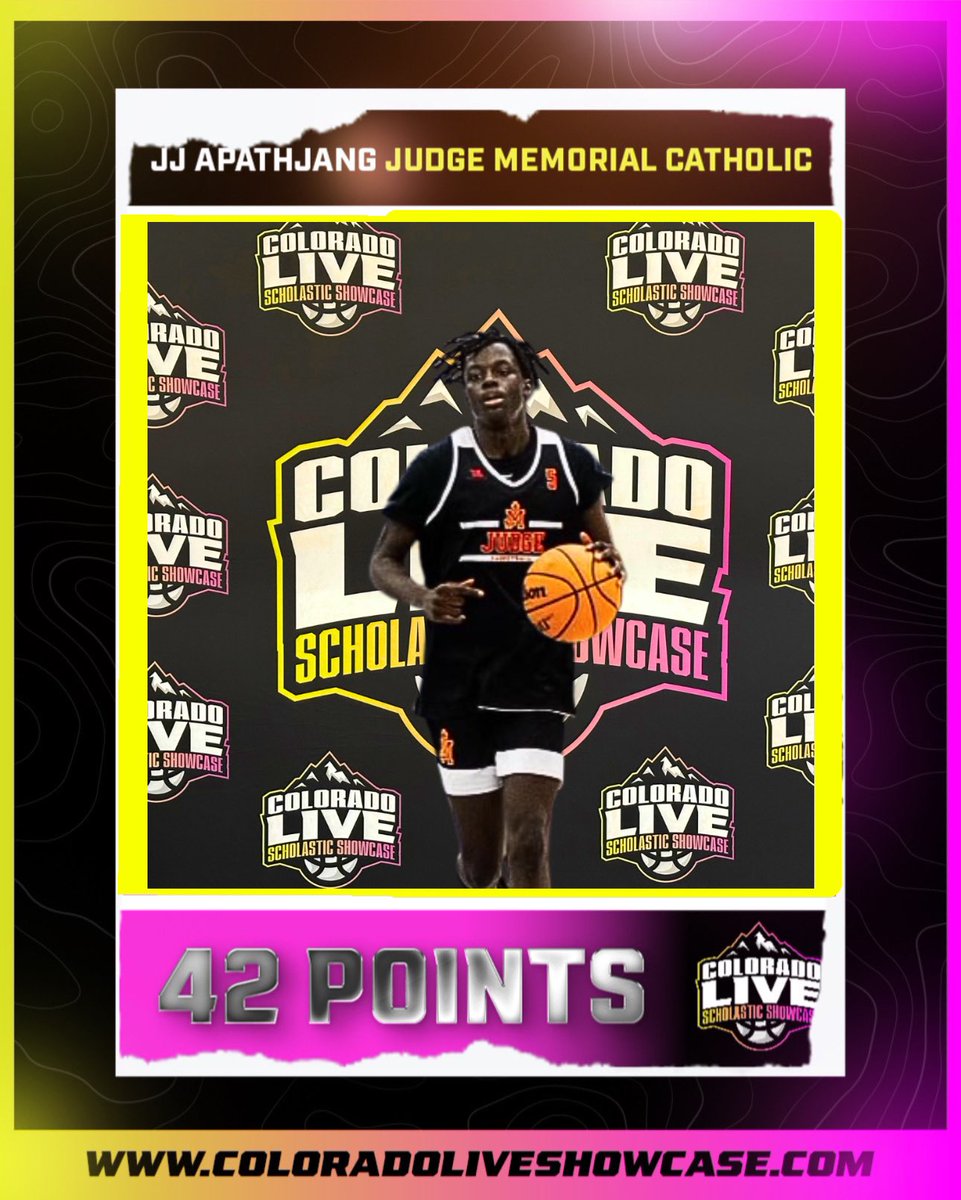 COLORADO LIVE Scholastic Showcase (@coloradolive_ss) on Twitter photo JJ Apathjang GOES CRAZY for 4️⃣2️⃣pts on #RockyMountainsBigStage!!🏔️🏀
6-4 Electric Guard has a MONSTER game on Day 1️⃣.🔥🔥🔥🔥
✅Creator
✅Finisher
✅Scorer
✅Athlete
✅Defender
Already hold D1 offers & ON A MISSION to becoming a more known name‼️
<a href="/CoachSanjin/">Sanjin Kolovrat</a> | <a href="/apathjang/">JJ Apathjang</a> JJ Apathjang GOES CRAZY for 4️⃣2️⃣pts on #RockyMountainsBigStage!!🏔️🏀
6-4 Electric Guard has a MONSTER game on Day 1️⃣.🔥🔥🔥🔥
✅Creator
✅Finisher
✅Scorer
✅Athlete
✅Defender
Already hold D1 offers & ON A MISSION to becoming a more known name‼️
<a href="/CoachSanjin/">Sanjin Kolovrat</a> | <a href="/apathjang/">JJ Apathjang</a>