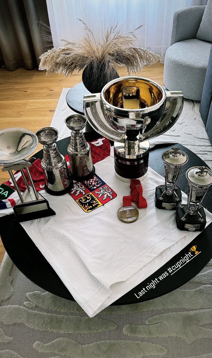 Longtime client Jan Rutta has collected some hardware over the last few years.  #CupWinner #GoldMedal #WorldChamp ⁦<a href="/JanRutta/">Jan Rutta</a>⁩ ⁦<a href="/ehshockey/">EUROHOCKEY SERVICES</a>⁩ ⁦<a href="/OctagonHockey/">Octagon Hockey</a>⁩