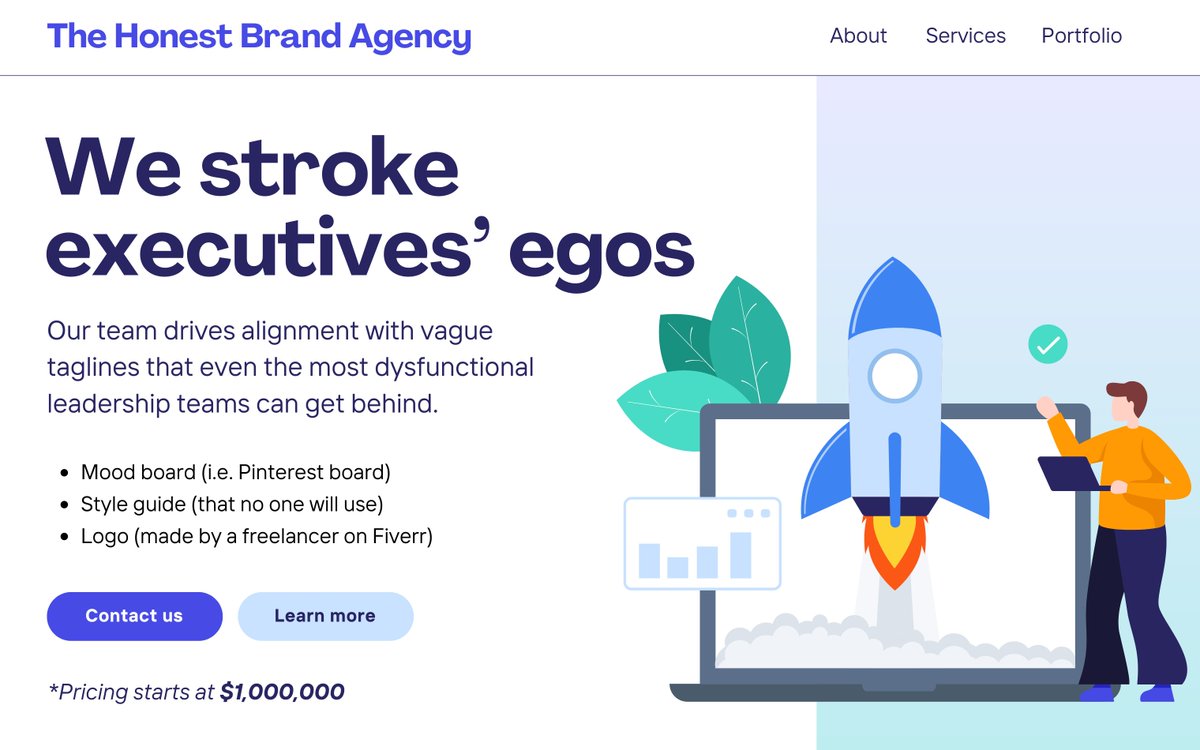 It's a rite of passage for high level marketing execs to bring in a 7-figure brand agency in their first 90 days of being hired...

...but is it worth it? 🤷🏻‍♂️ 

Sure, you want to leave your mark on the company. 

And you just saw (insert other cool Sequoia-backed company) got a