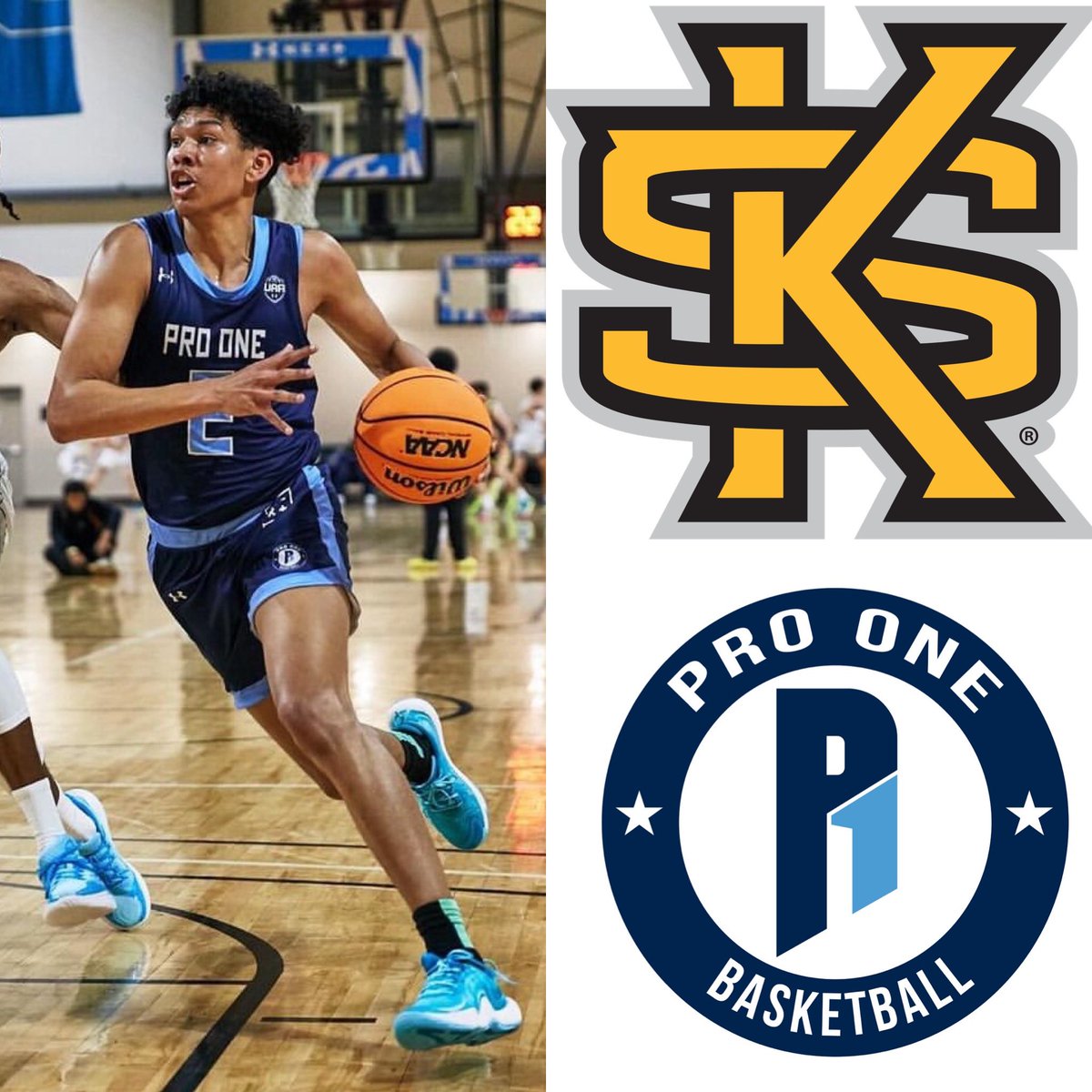 Pro1Basketball's tweet image. Congrats to 2025 @kaden_rickard on his official offer from @KSUOWLSMBB!  

#ProOneBasketball | #BeOne | #RunProOne
