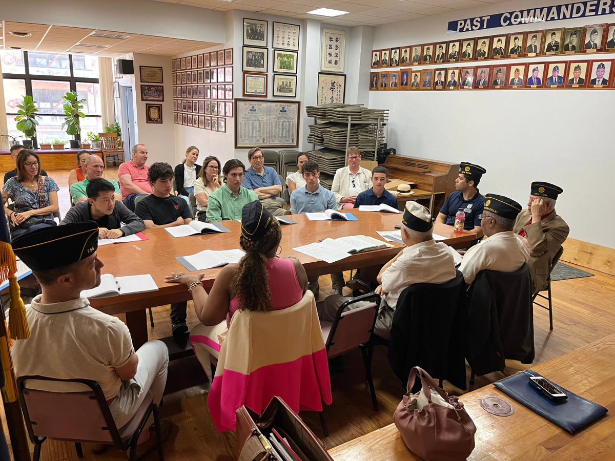 NYPDLegion460's tweet photo. NYC #BoysState briefing at the LT Kimlau Memorial #AL460 #AmericanLegion https://t.co/vF8TzMnVzC