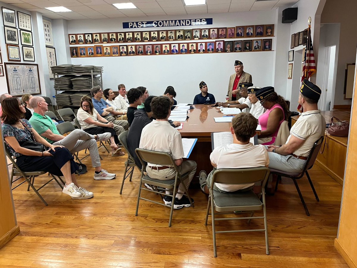 NYPDLegion460's tweet photo. NYC #BoysState briefing at the LT Kimlau Memorial #AL460 #AmericanLegion https://t.co/vF8TzMnVzC