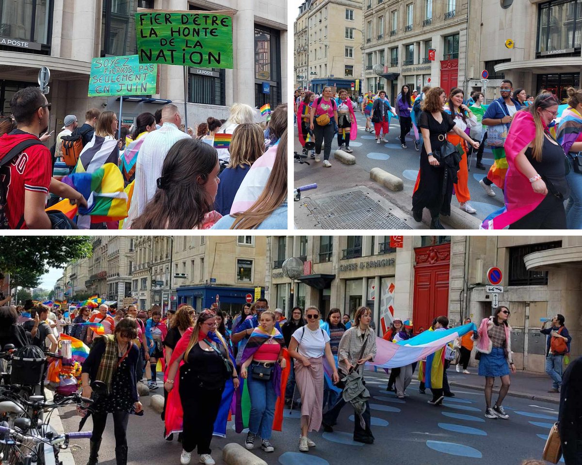 Une pride 2024 haute en couleur ! Ce samedi 22 juin 2024, des milliers de personnes ont défilé dans les rues de #Rouen lors de la traditionnelle marche des fiertés.