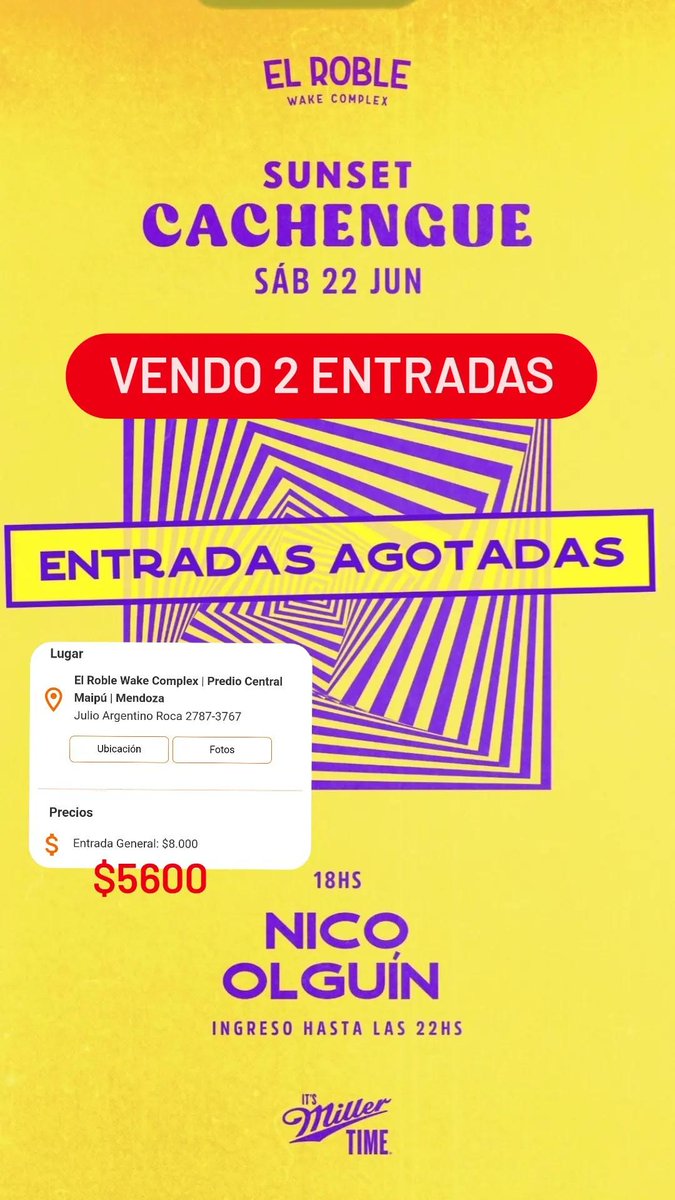 Buenassss vendo dos entradas para el roble hoyyyyy